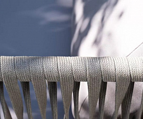 Диван модульный Касабланка 4SIS из роупа (веревки), цвет серо-коричневый