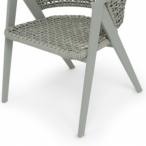 Амстердам плетеный стул из искусственного ротанга, цвет серый фото 4