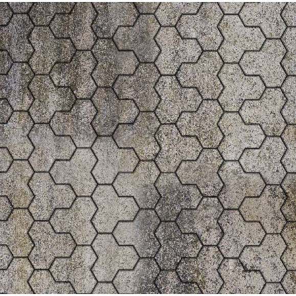 Тротуарная плитка Выбор Трилистник В.7.Ф.10 100 мм Искусственный камень Габбро фото 1
