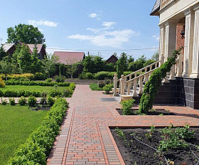 Тротуарная клинкерная брусчатка ЛСР Ноттингем 200х100х50 мм, красный флешинг