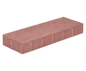 Тротуарная плитка Нобетек Широкоформатная 6П8ф 600x200x80 красная