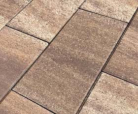 Тротуарная плитка Нобетек Прямоугольник 4П6Ф 400x200x60 Колормикс №30 Арабика