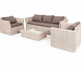 Лаунж-зона Капучино 4SIS из искусственного ротанга, цвет бежевый