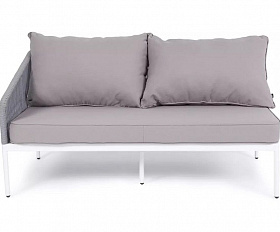 Модуль диванный правый Канны 4SIS из роупа (веревки), цвет светло-серый