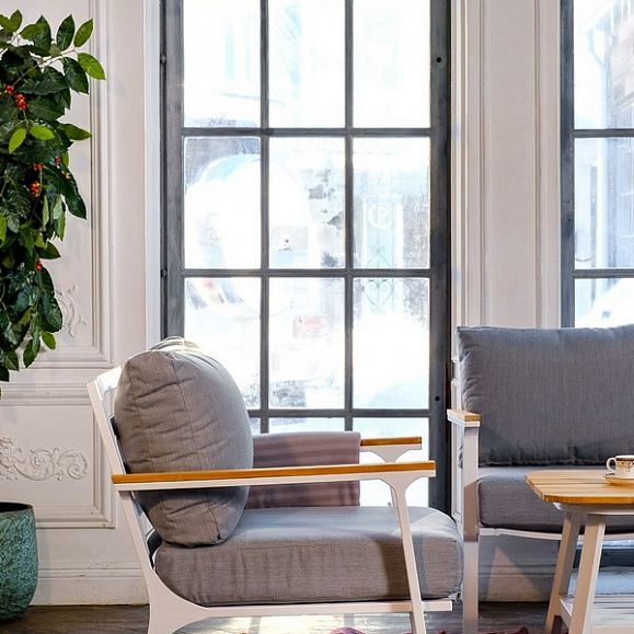 Диванная группа из алюминия CONCORDE L белая Joygarden фото 10