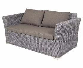 Диван двухместный Капучино 4SIS из искусственного ротанга, цвет графит