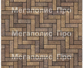 Тротуарная плитка Выбор Паркет Б.4.П.6 Листопад Мокко