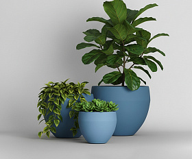 Кашпо Concretika Гира D50H43 Блю 5024