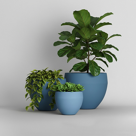 Кашпо Concretika Гира D50H43 Блю 5024 фото 5