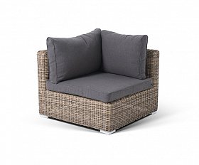 Лунго трансформирующийся диван из искусственного ротанга, цвет соломенный