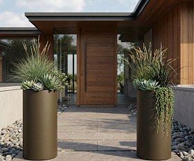 Кашпо Concretika Тюб Макси D40H60 Олива 310 256