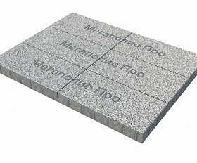 Тротуарная плитка Выбор Прямоугольник Б.5.П.8 600х300х80 мм Стоунмикс Белый с черным