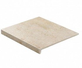 Клинкерная ступень прямоугольная рядовая Stroeher Loftstufe Gravel Blend 960 beige, 294х340х35х11 мм