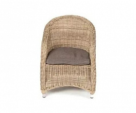 Плетеное кресло детское Равенна 4SIS из искусственного ротанга, цвет соломенный