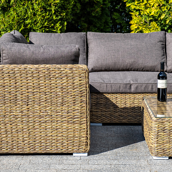 Лунго модуль диванный угловой с подушками, цвет соломенный (гиацинт) фото 5