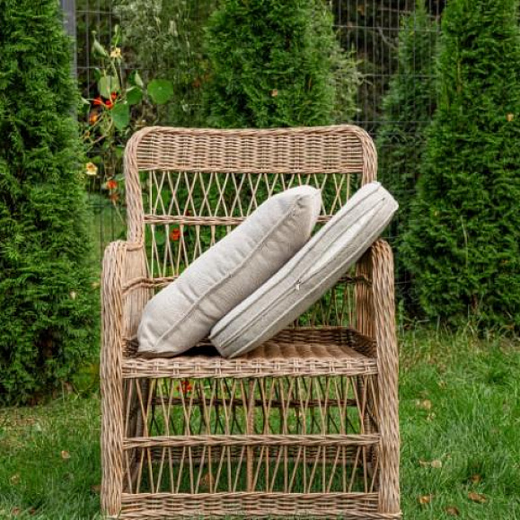 Обеденное кресло Isabella Royal Family из искусственного ротанга, цвет бежевый фото 7