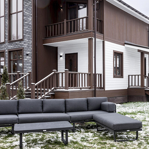 Лаунж-зона Gisselle Royal Family с угловым диваном из алюминия фото 3