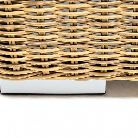 Боно журнальный столик из искусственного ротанга, цвет соломенный фото 6