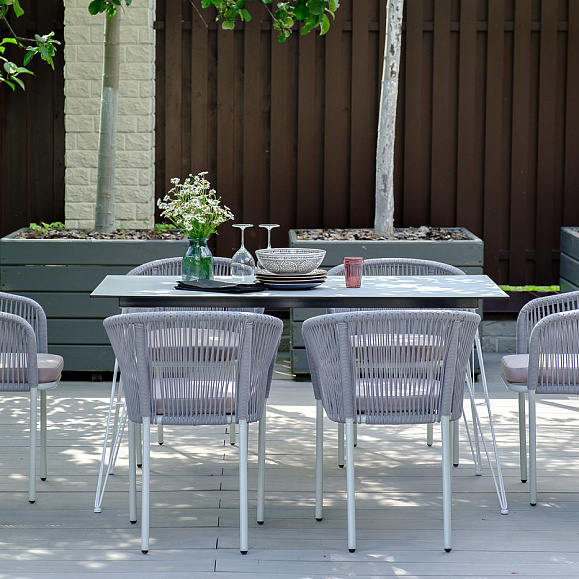 Руссо обеденный стол из HPL 150х80см, цвет молочный фото 2