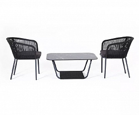 Кофейный набор Марсель 4SIS из роупа (веревки), цвет темно-серый