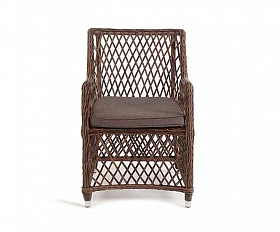 Плетеное кресло Латте 4SIS из искусственного ротанга, цвет коричневый