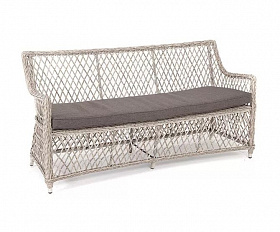 Диван двухместный Латте 4SIS из искусственного ротанга, цвет бежевый