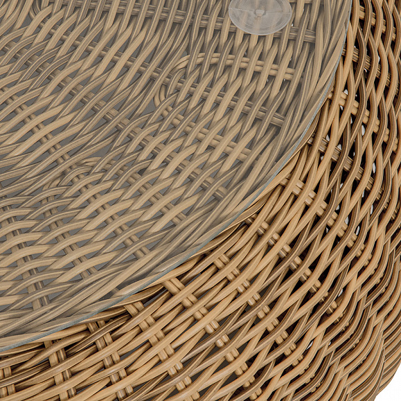 Барселона журнальный столик из искусственного ротанга, цвет соломенный фото 3