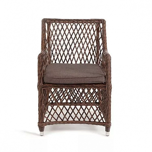 Плетеное кресло Латте 4SIS из искусственного ротанга, цвет коричневый фото 2