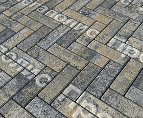Тротуарная плитка Выбор Паркет Б.4.П.6 Искусственный камень Базальт