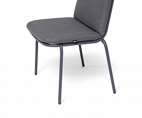 Кастелло стул из стали темно-серый (RAL7024) муар, ткань темно-серая 027