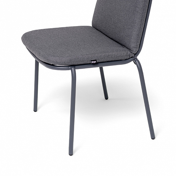 Кастелло стул из стали темно-серый (RAL7024) муар, ткань темно-серая 027 фото 5