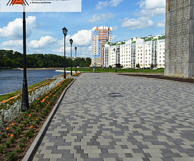 Тротуарная плитка Старый Город 60 мм Серый