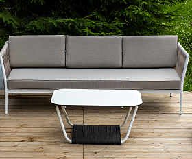 Касабланка лаунж-зона плетеная из роупа 5-местная, цвет бежевый