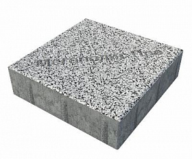 Тротуарные плиты Выбор Квадрум Б.6.К.8 400х400х80 мм Стоунмикс Бело-черный