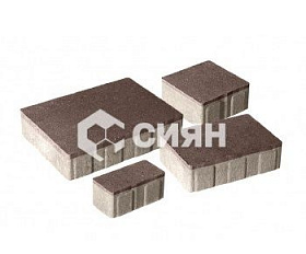 Тротуарная плитка Сиян Бавария П24-6 60 мм Коричневый