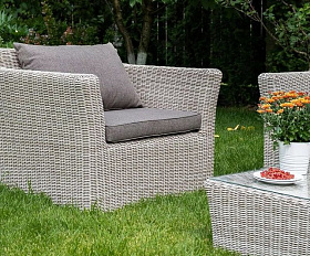 Лаунж-зона Капучино 4SIS из искусственного ротанга, цвет бежевый