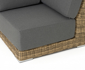 Капри модуль диванный угловой с подушками, цвет соломенный