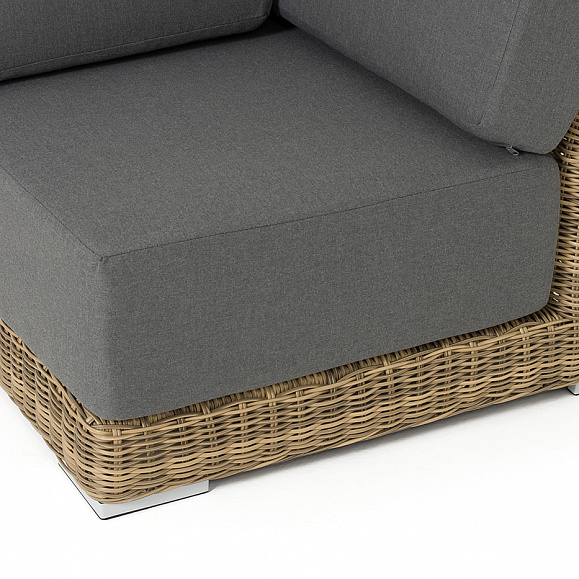 Капри модуль диванный угловой с подушками, цвет соломенный фото 6