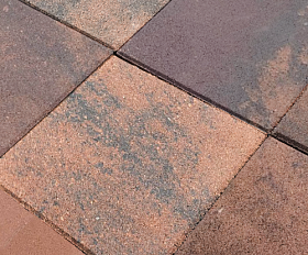 Тротуарная плитка Нобетек Квадрат 2К5ф 300x300x50 Колормикс №15 Терракот