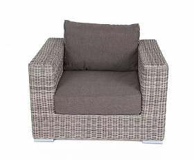 Кресло Боно 4SIS из искусственного ротанга, цвет серый