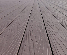 Террасная доска Экодэк Брайт Массив 3D, цвет Шоколад