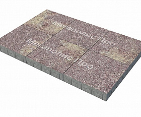 Тротуарная плитка Фабрика Готика Квадрат 400х400х80 мм Сансет FINERRO