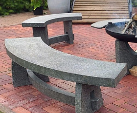 Скамья для костровой зоны SK180 Concretika 180х37х45 см