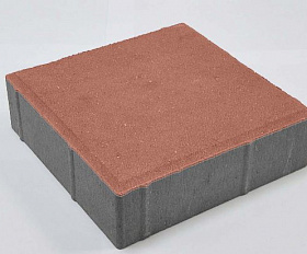 Тротуарная плитка Лидер 40 Квадрат 200х200х60 мм Ярко-красный