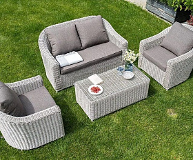 Кресло Кон Панна 4SIS из искусственного ротанга, цвет бежевый