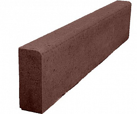 Бордюр тротуарный Спецбетон 1000х200х80 мм Красно-коричневый