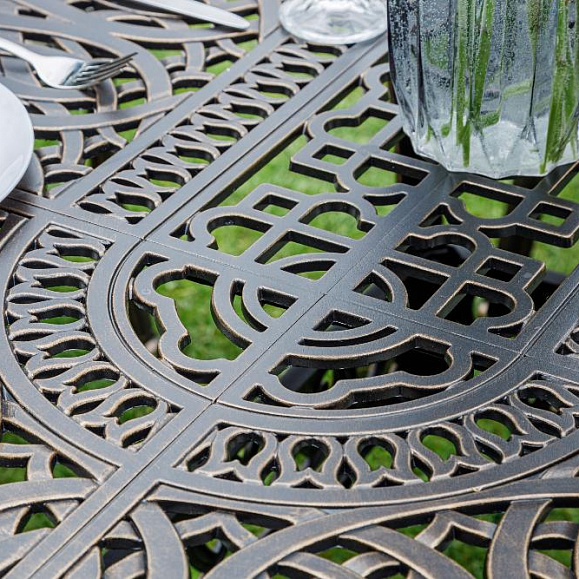 Обеденный комплект Wilhelm Royal Family из литого алюминия на 6 персон. Овальный стол фото 5