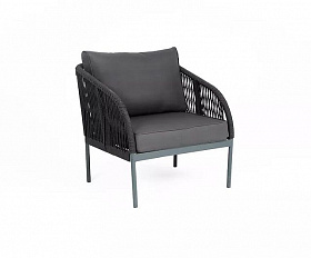 Кресло Канны 4SIS из роупа (веревки), цвет темно-серый