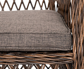 Обеденная группа Эспрессо-80 L 4SIS из искусственного ротанга, цвет коричневый