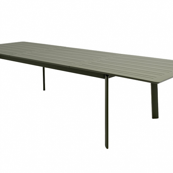 Обеденный стол из алюминия ГОНЗО раздвижной 200/300 см олива Joygarden фото 2